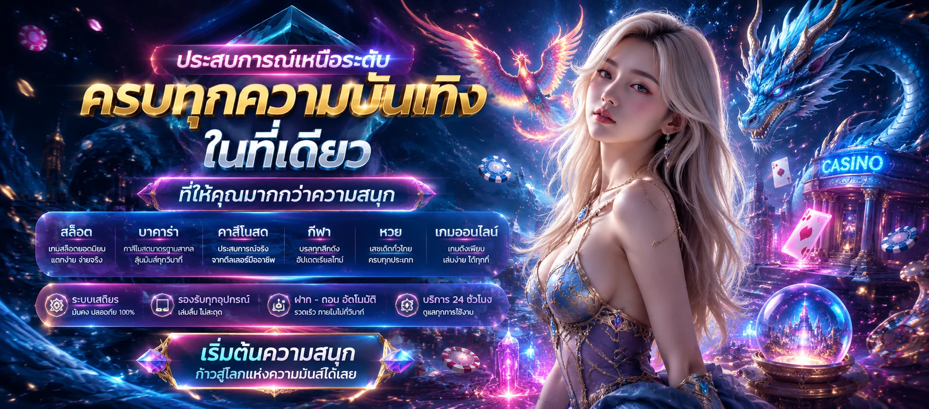 คาสิโนออนไลน์ UFAAXA บาคาร่าสด ดีลเลอร์สาวสวยถ่ายทอดสด